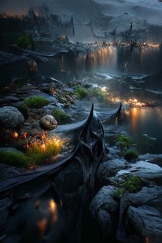 Dark Wraith in a Fantasy World, 8K Resolution