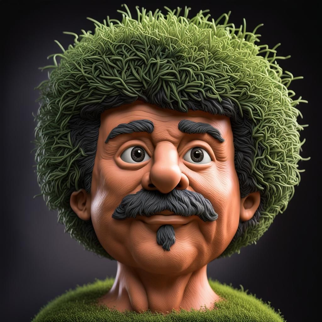 Bob Ross Chia Pet
