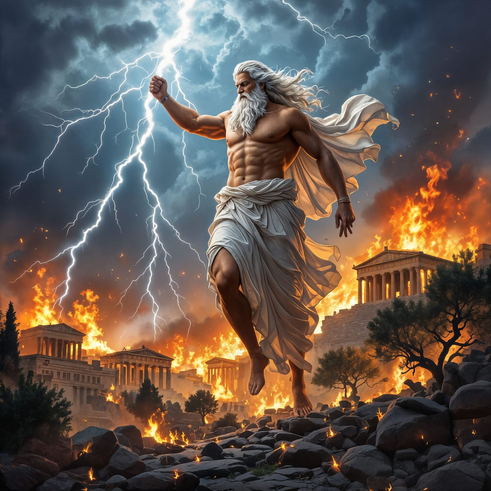 Wrath of Zeus: Burning City in Greek Mythology