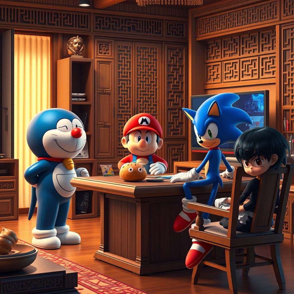 Legends Unite in Cinematic Thai-Style Doraemon Home