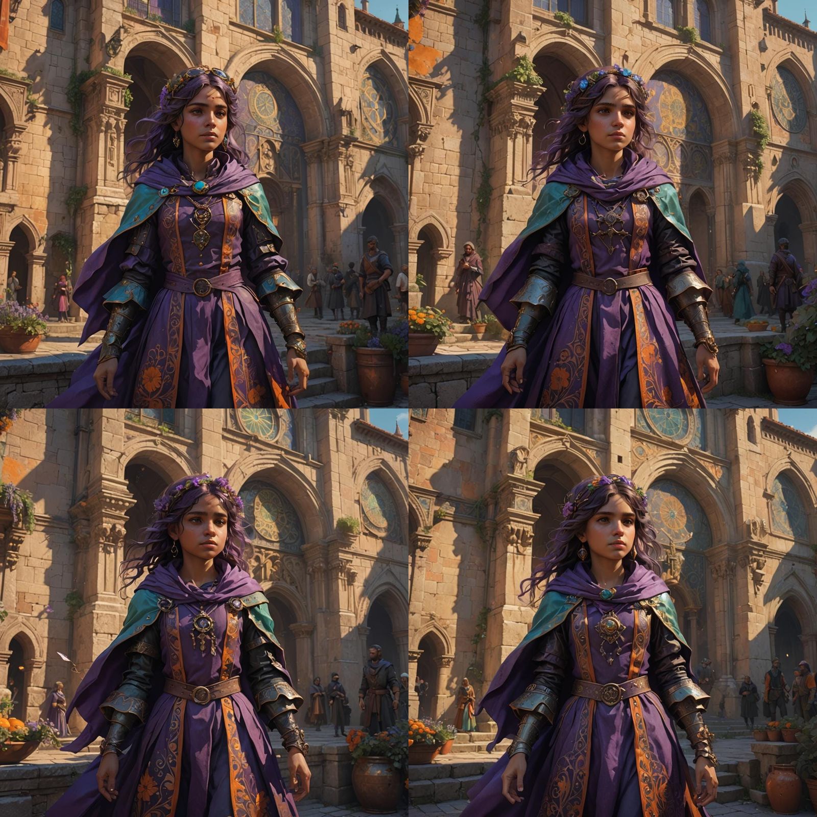 Medieval Italian Child Commoner in Dark Fantasy Art