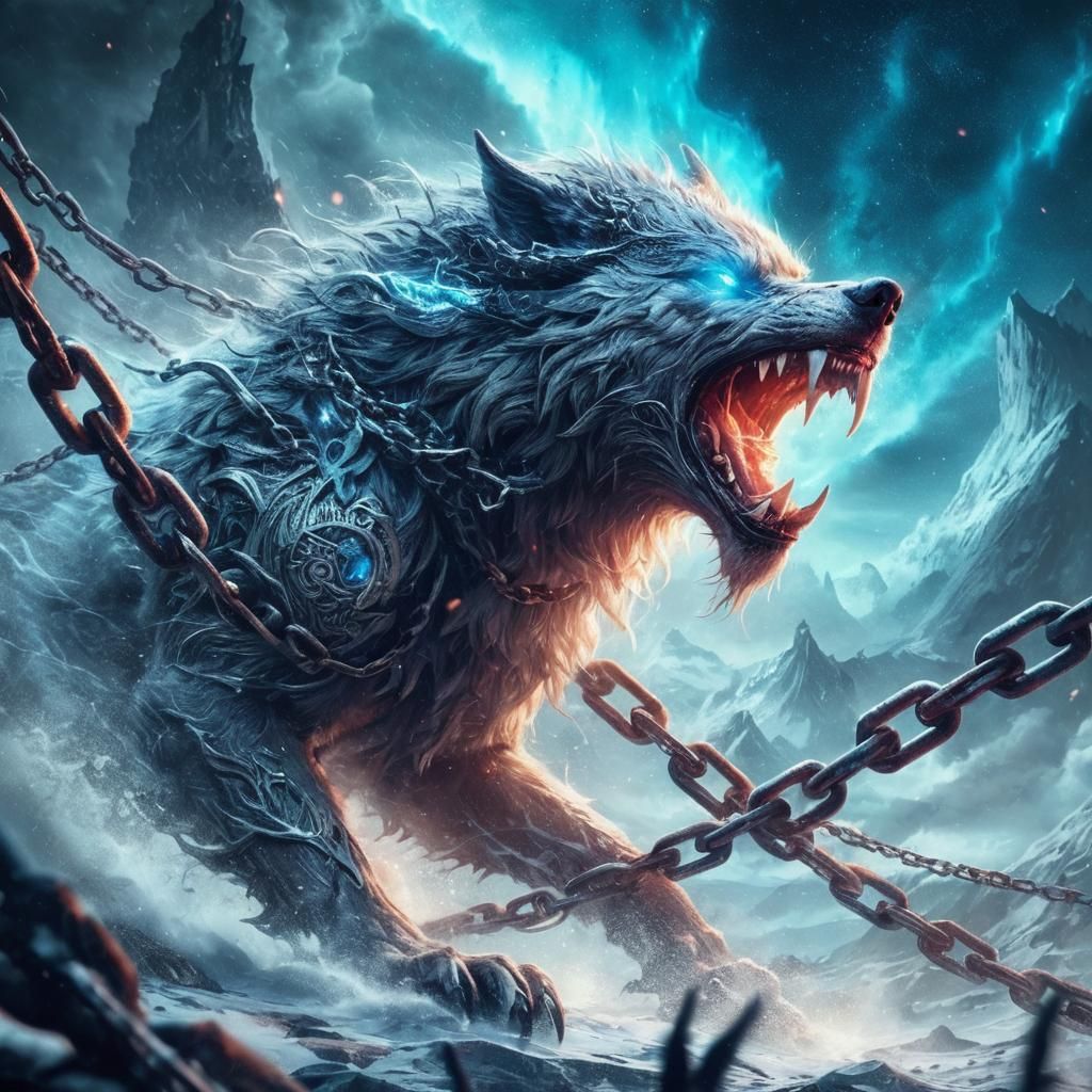 Fenrir: Powerful Wolf Bound by Magical Chains