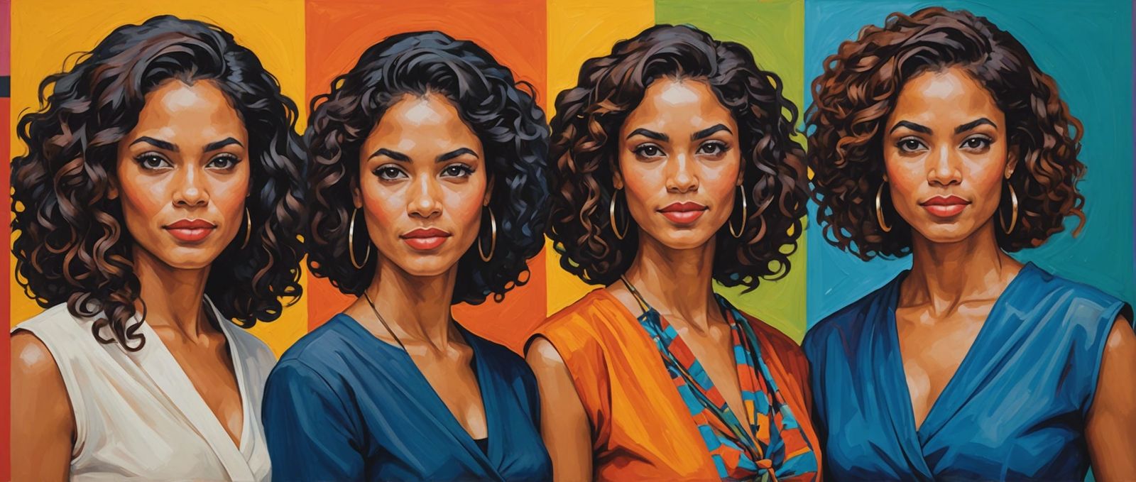 Young Women Repairing Road in Post-Impressionist Style