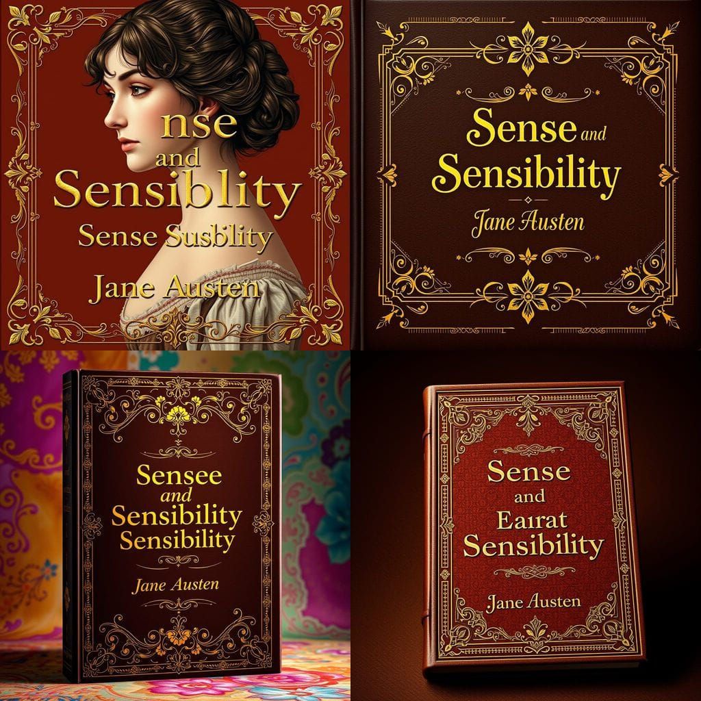 Elegant 19th Century Book Cover in Vintage Style