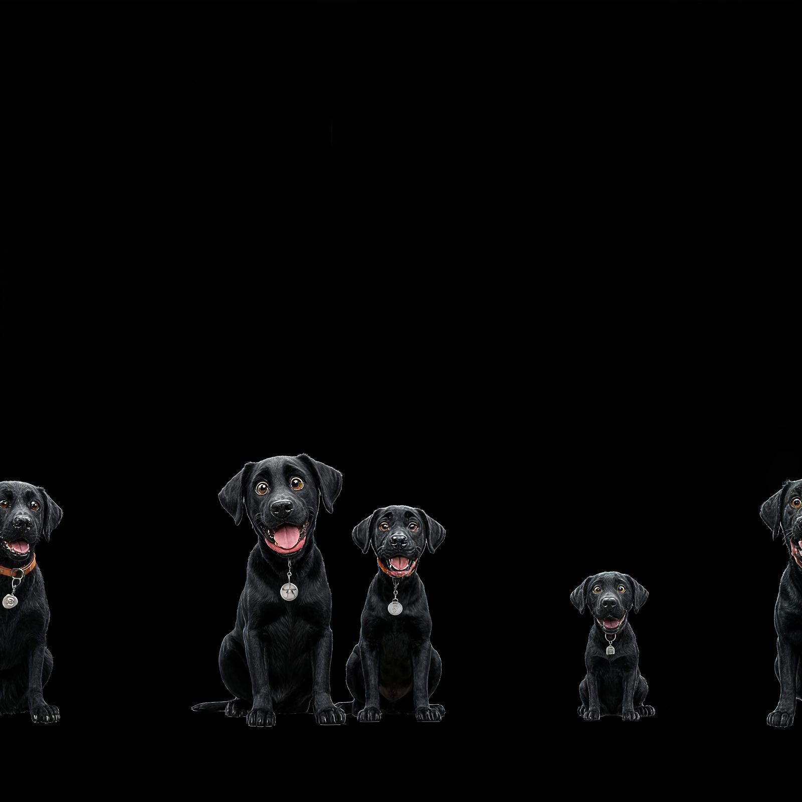 Happy Black Labrador in Pixar 3D Style