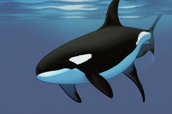 Majestic Orca in Ocean Depths