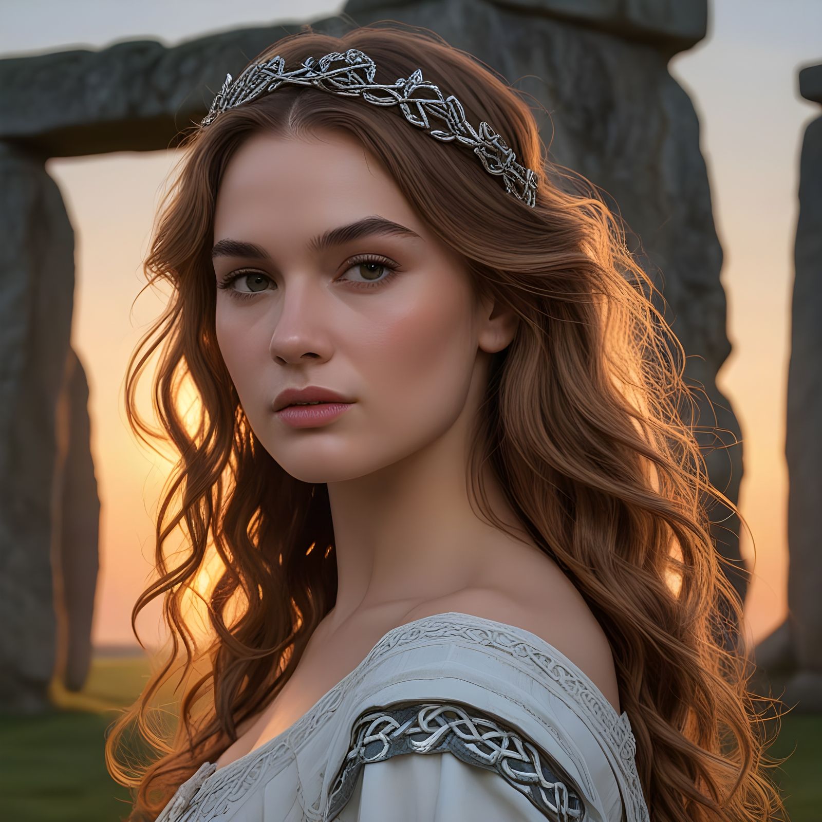 Celtic Woman of Stonehenge at Sundown
