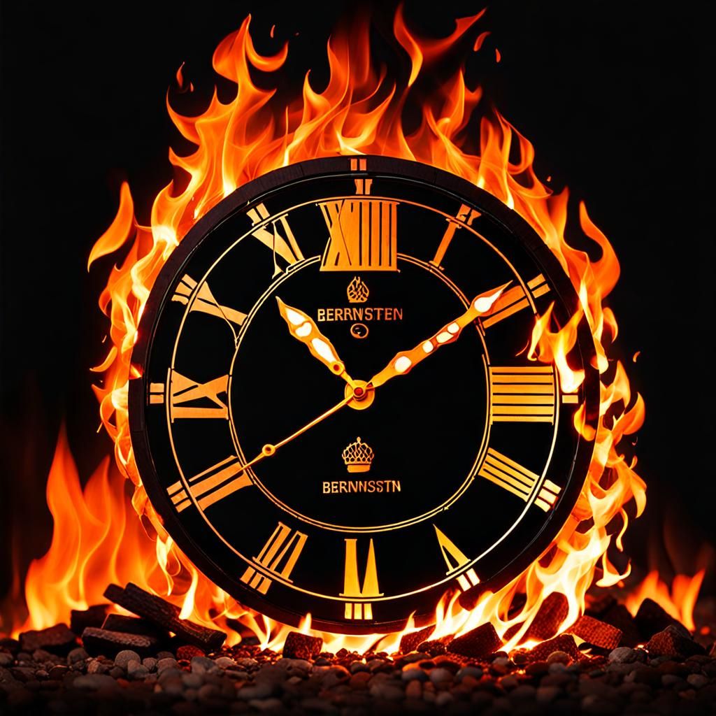 Amber Hourglass Entraps Fire