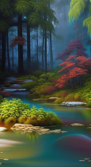 Watercolor Robin Takes a Bath on Winter Day