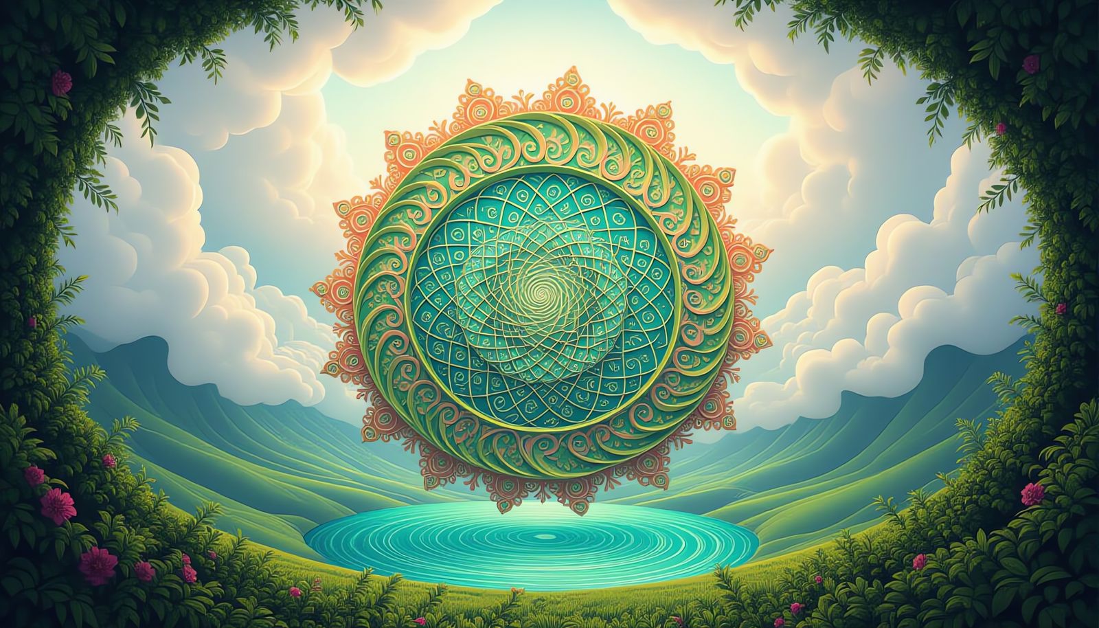 Beautiful floating mandala