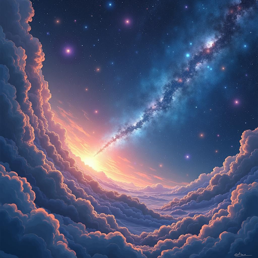 Mystical Infinite Kaleidoscope in Anime Style