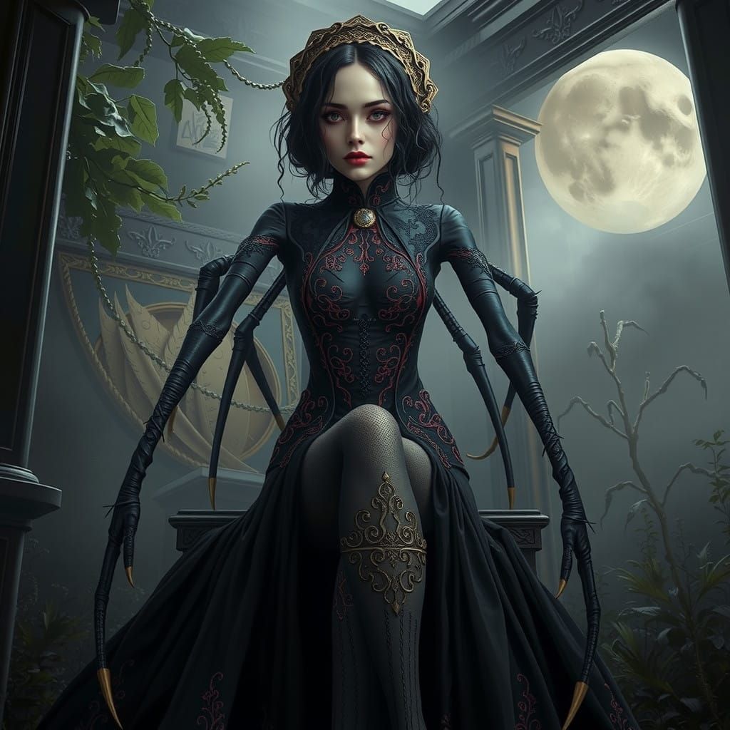 Ethereal Victorian Arachnid Goddess