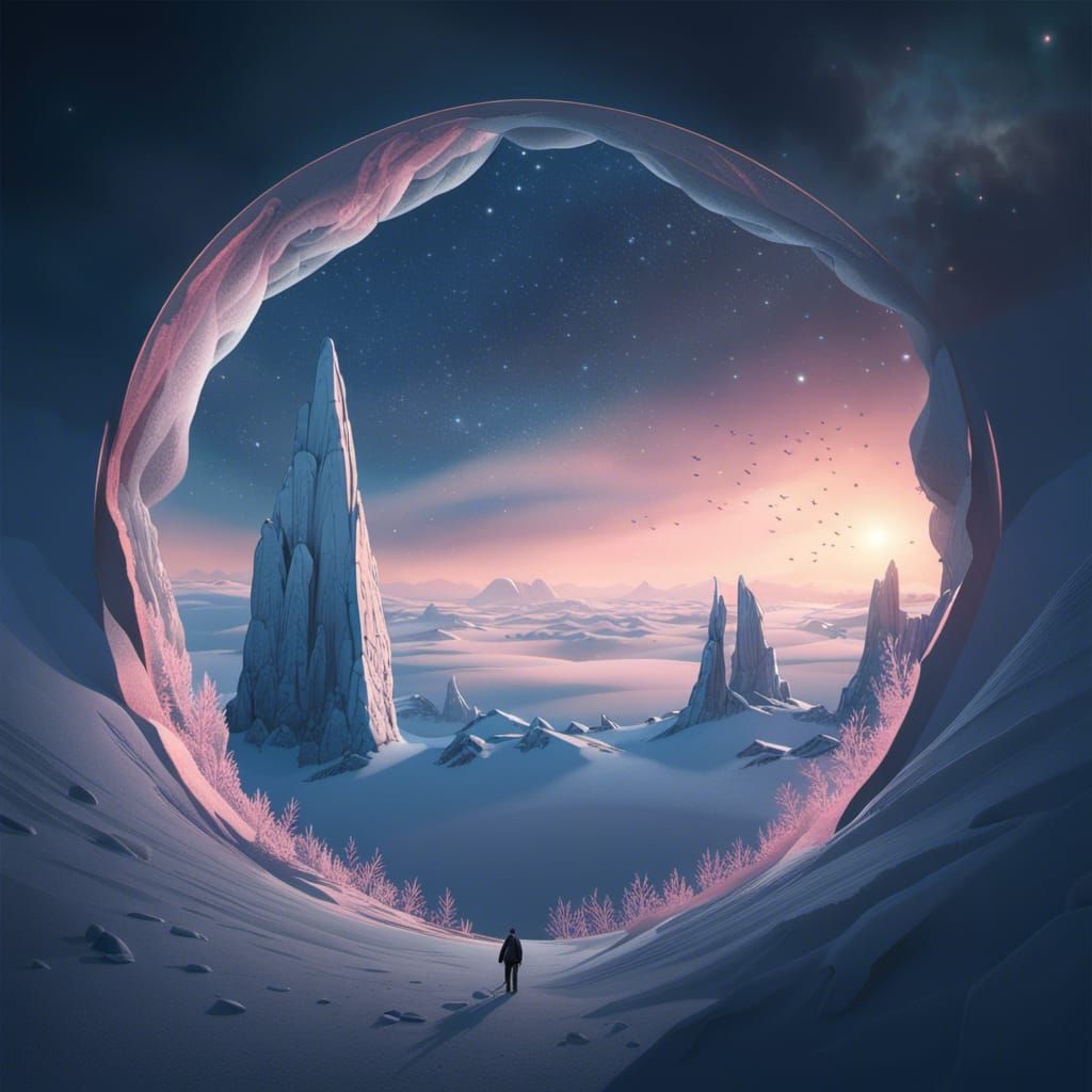 Icy Tundra: A Frozen Lunar Landscape