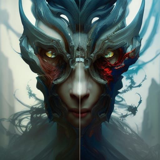 Majestic Face Portrait in Detailed Digital Art Style