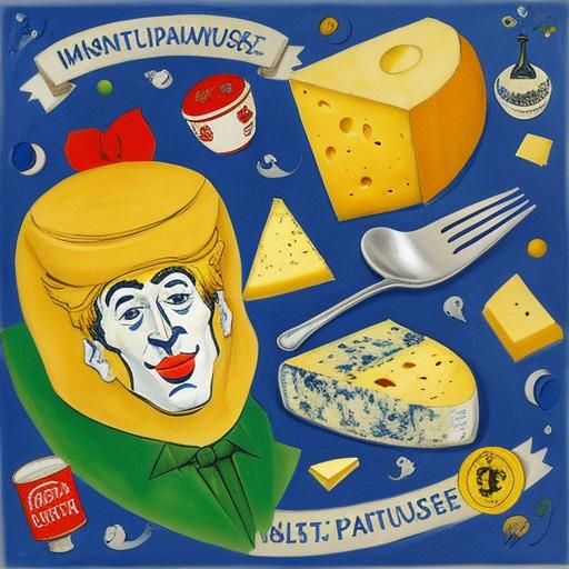 Mouse Cheese Package in Vintage Art Style