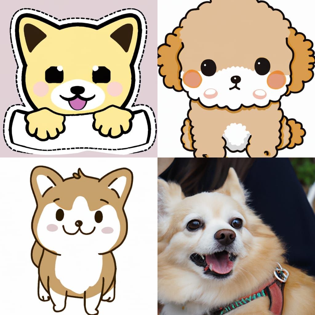 Kawaii Dog Portrait