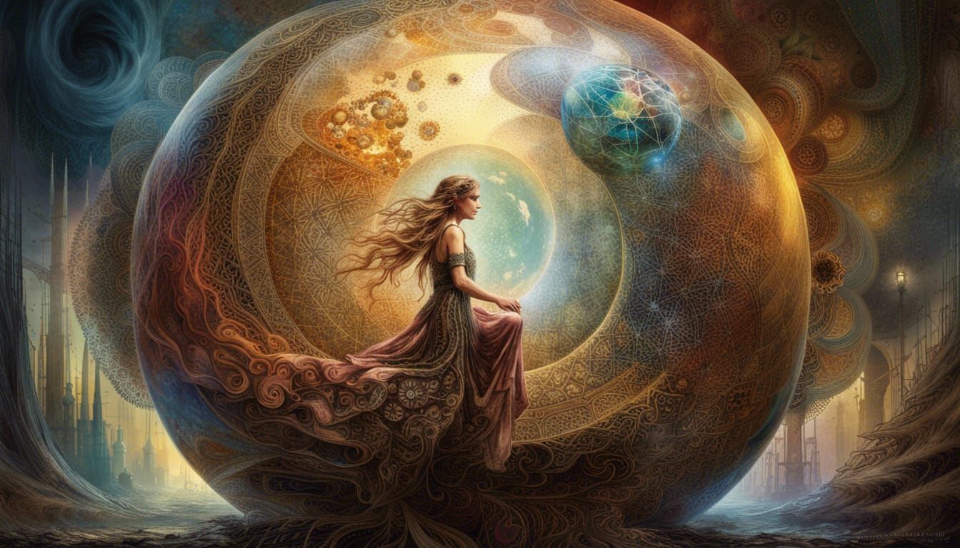 Sphere of Destiny: Surreal Digital Matte Painting