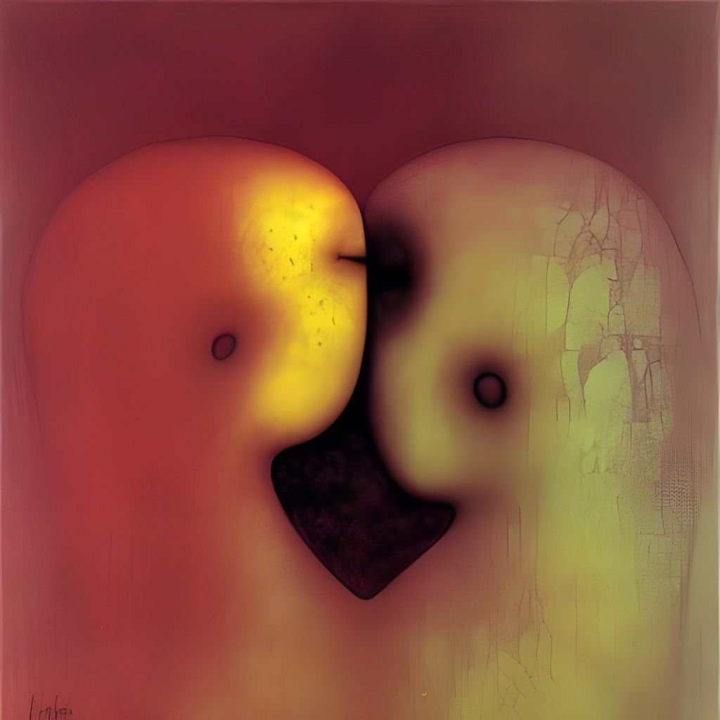 Surreal Kiss Inspired by Masters of Abstract Art