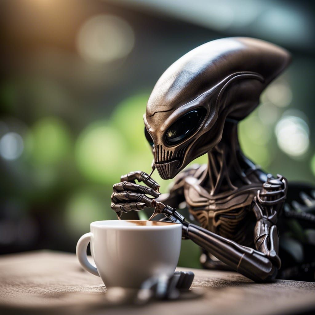Alien and Predator Coffee Break: Professional Photography