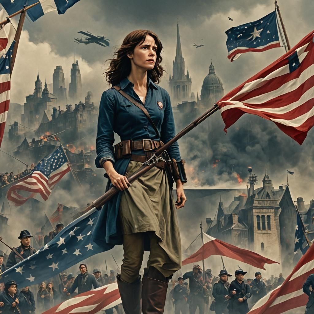 Detailed Matte Painting of the Betty Ross Flag