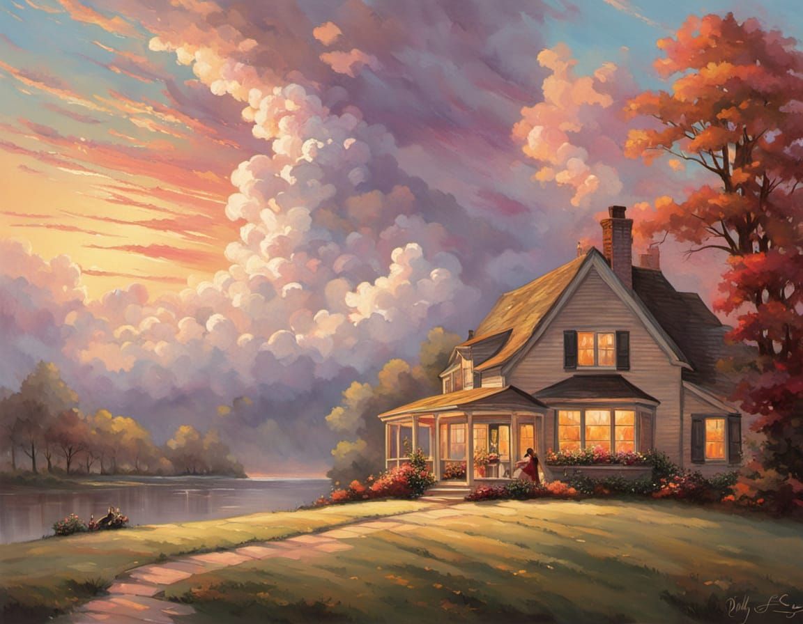 Tender Moment in Warm Golden Light