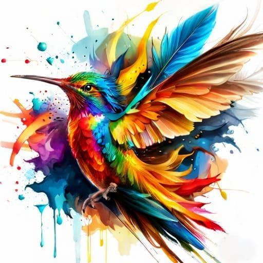 Hummingbird In Vivid Color