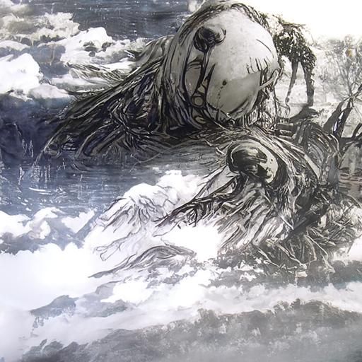 Monochrome Manga Woodcut in Gustave Dore Style