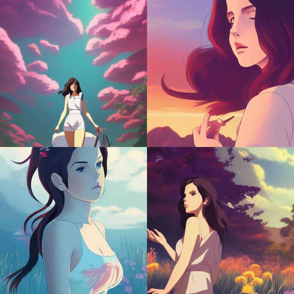 Anime Key Visual of Woman in Ghibli Style