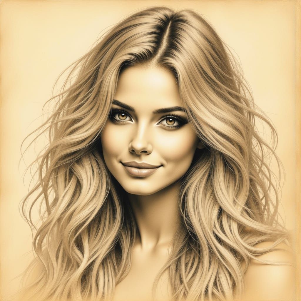 Ethereal Portrait in Impressionist Style