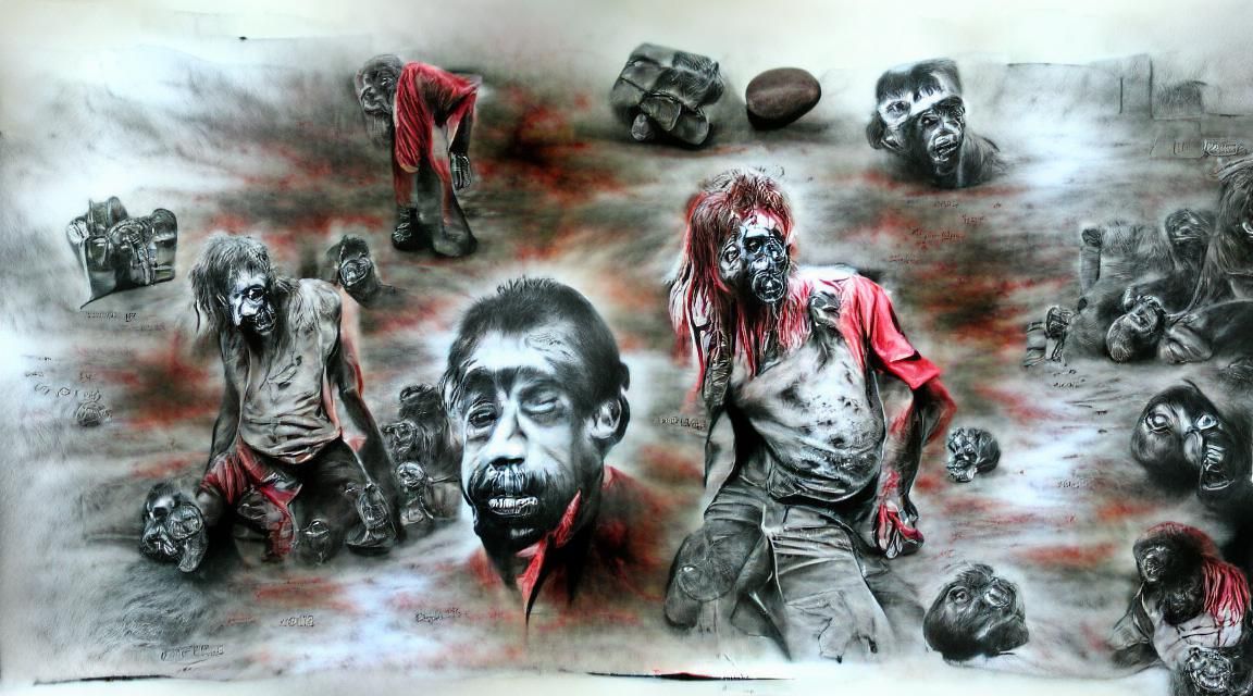 Undead Horde Rising from Graves