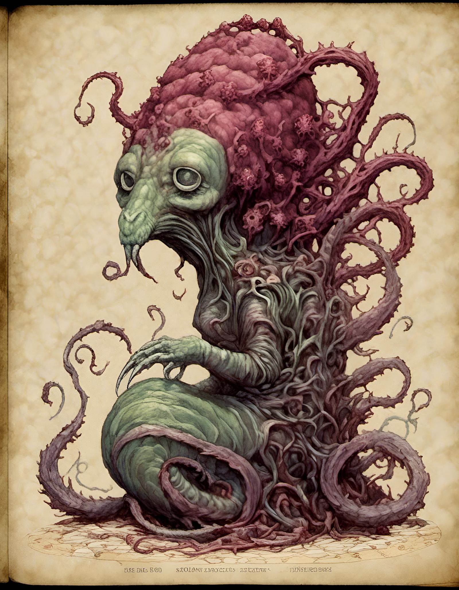 Lovecraftian Octogenarian Marmot Queen Concept Art