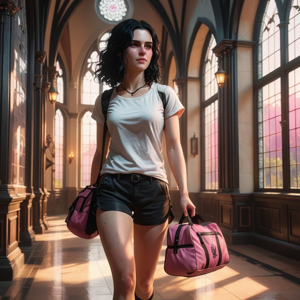 Yennefer of Vengerberg: Casual Style in Grand Hallway
