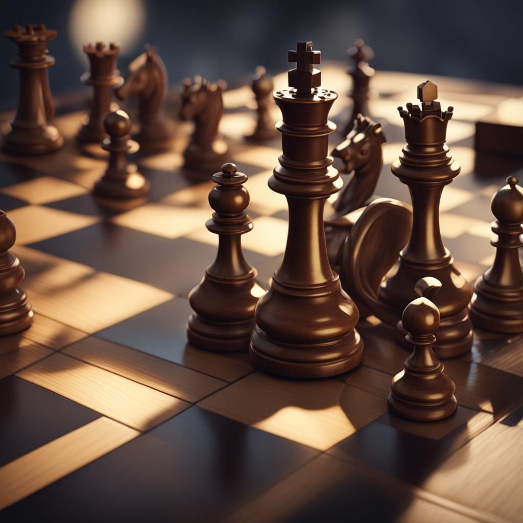Chess Board Game Photoillustration in Unity 3D