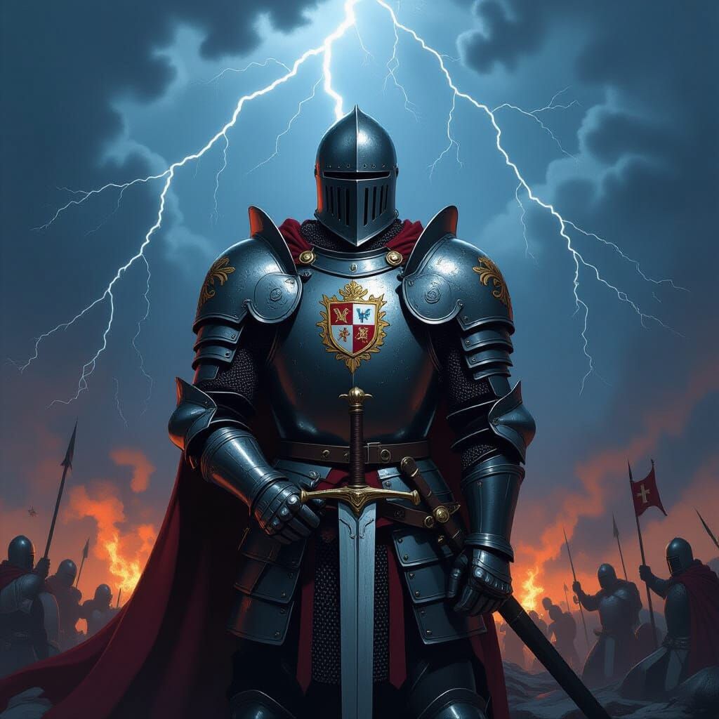 Knight in Shining Armor with Olascoaga Crest