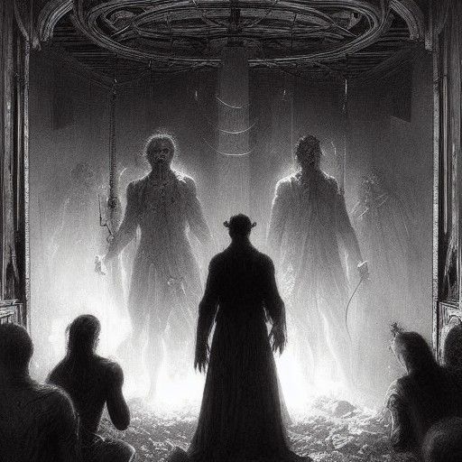 Demonic Arcade Machine in Horror Style