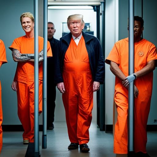 Donald Trump in Jail with Inmates
