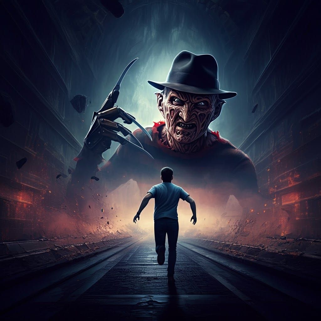 Freddy Krueger Appears in Dreamscape in Photorealistic Style