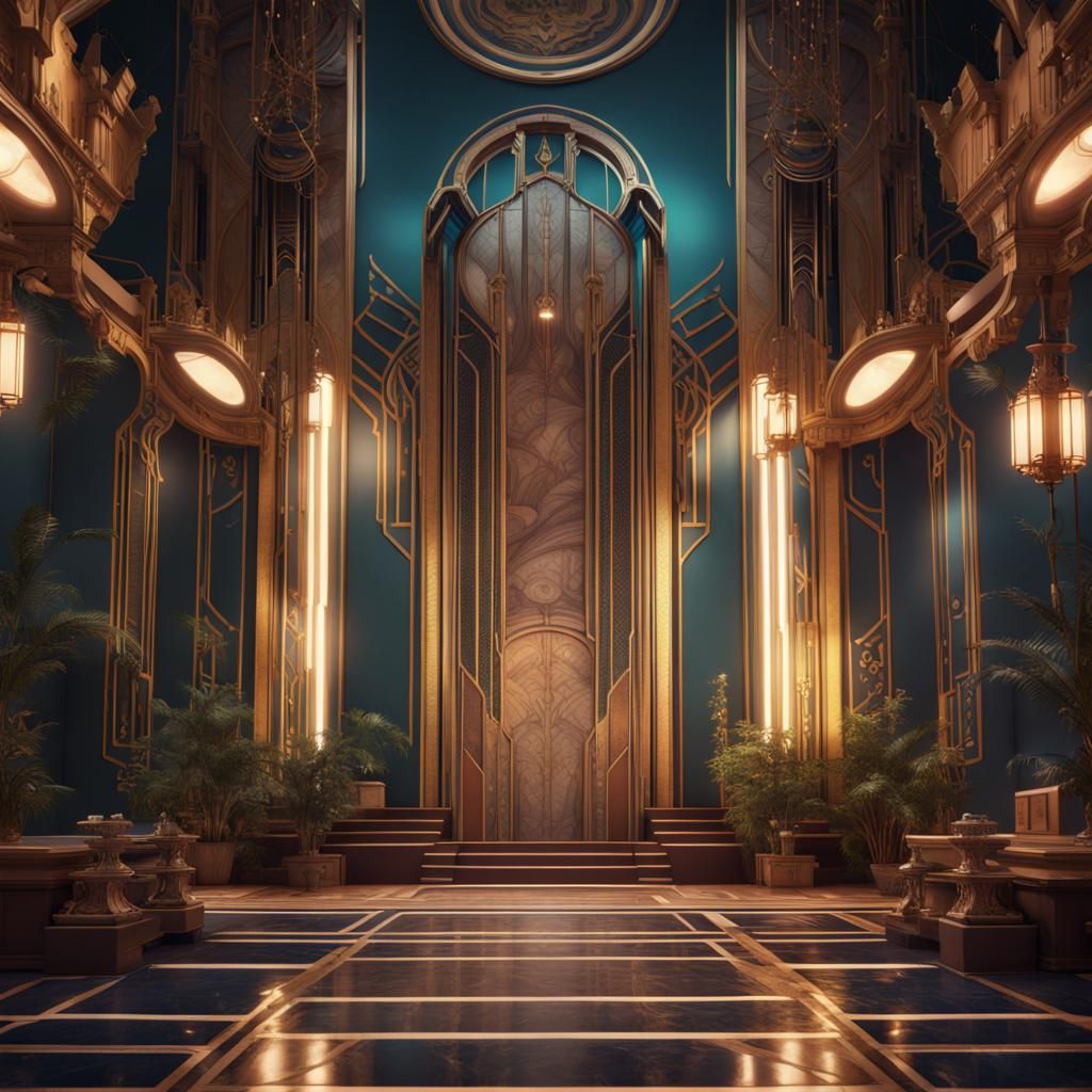 Art Deco Matte Painting in 8k Resolution