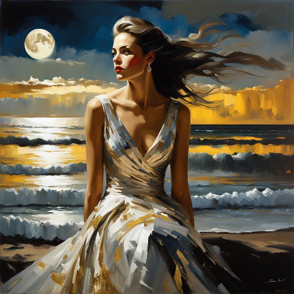 And the waves whisper sweet secrets to her