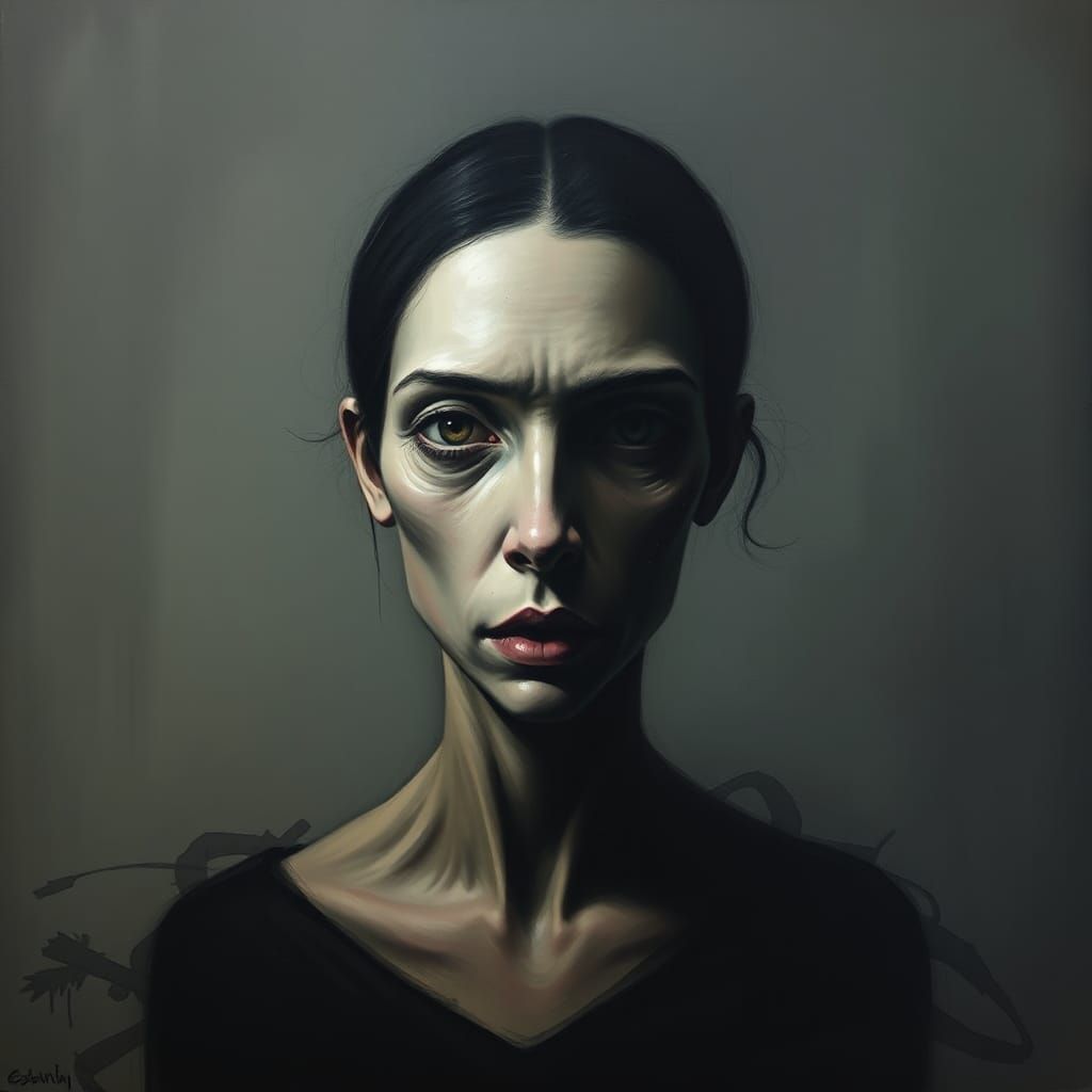 Unsettling Loab Portrait in Surreal Style
