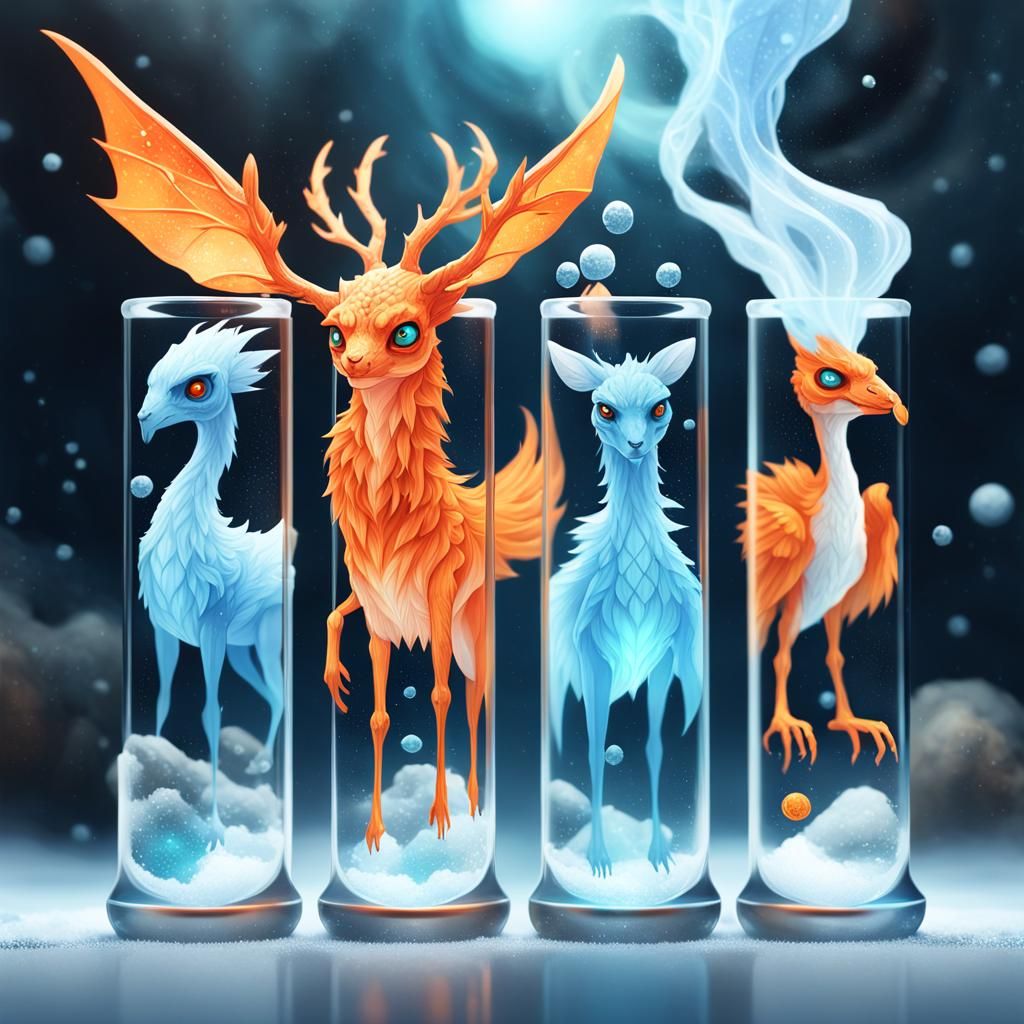 Seasonal Creatures in Sci-Fi 3D Anime Style