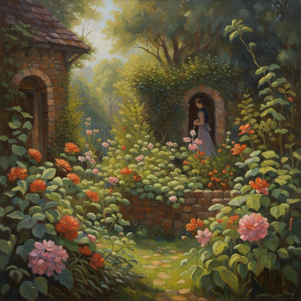 Secret Garden Song: Oil Painting
