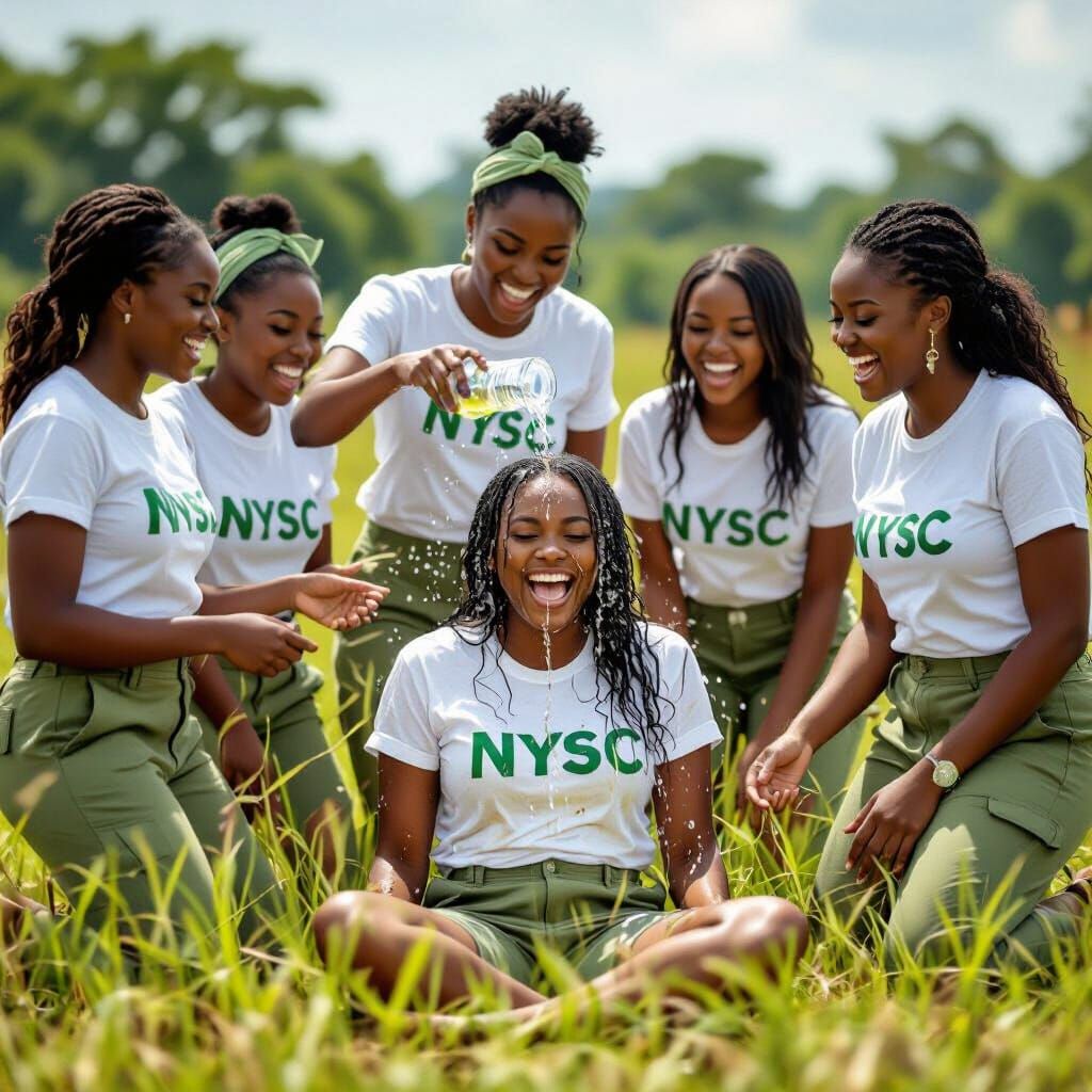 Joyful NYSC Celebration in Hyperrealistic Digital Art