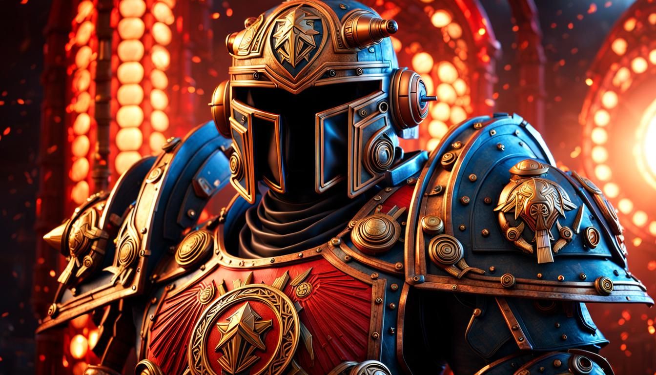 Futuristic Roman Centurion Space Marine in Powered Armor