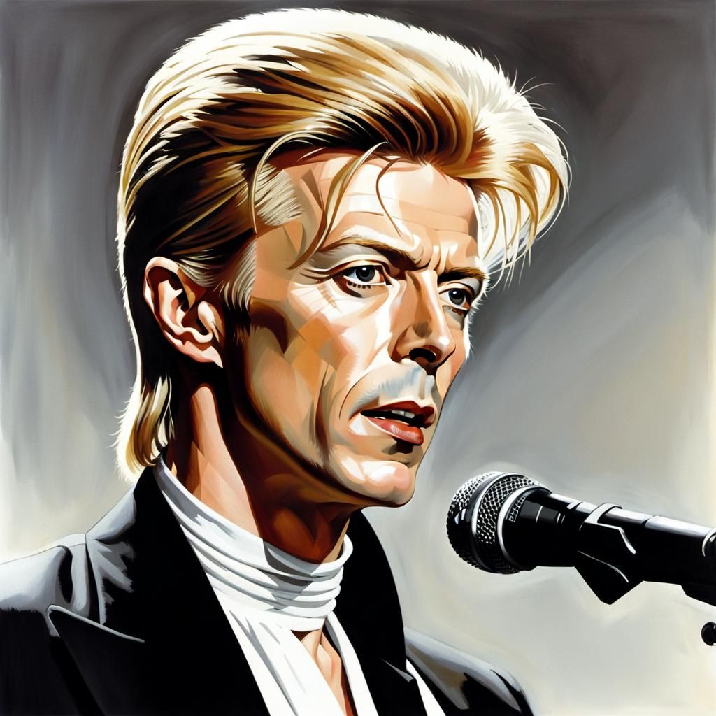 David Bowie as Thin White Duke Portrait