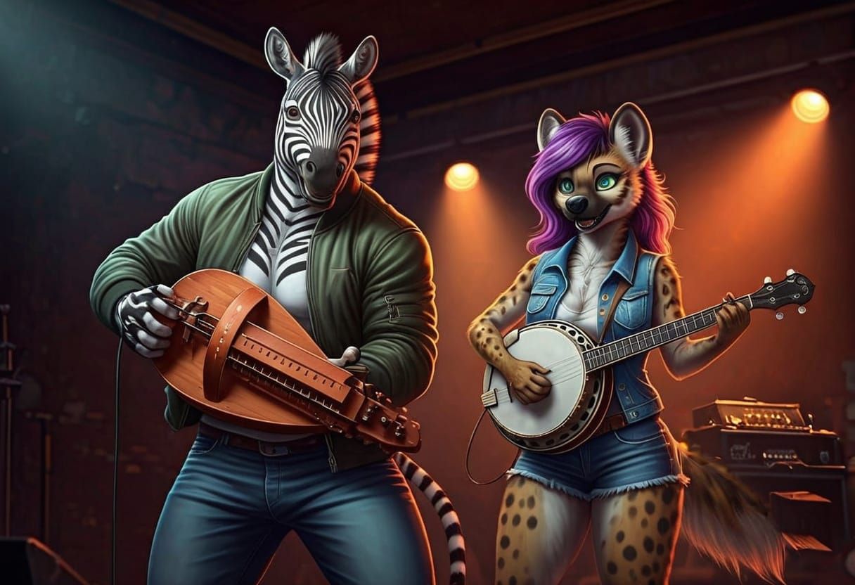 Moody Club Stage with Hyperdetailed Performers