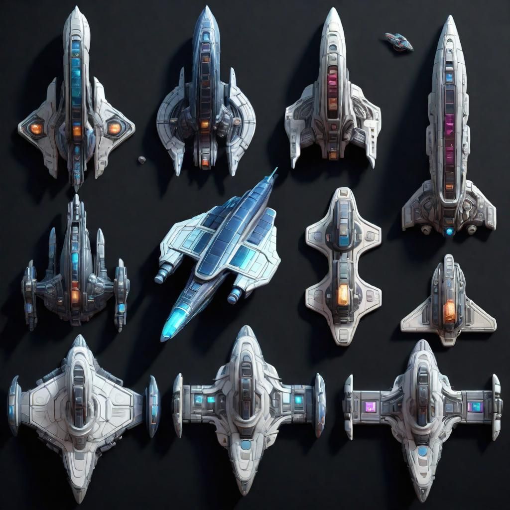 Sprite Reference - Sleek Spaceships
