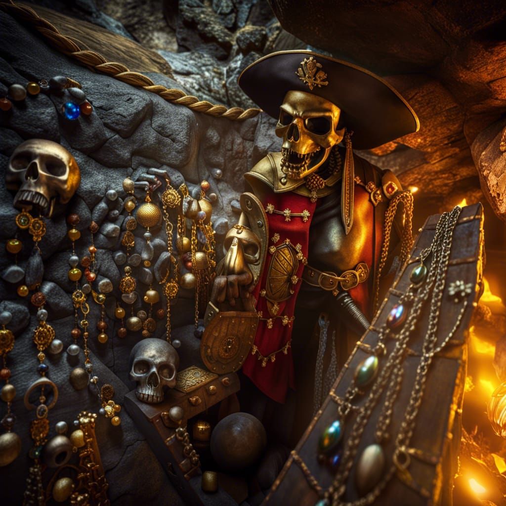 Undead Pirate in a hideout cave