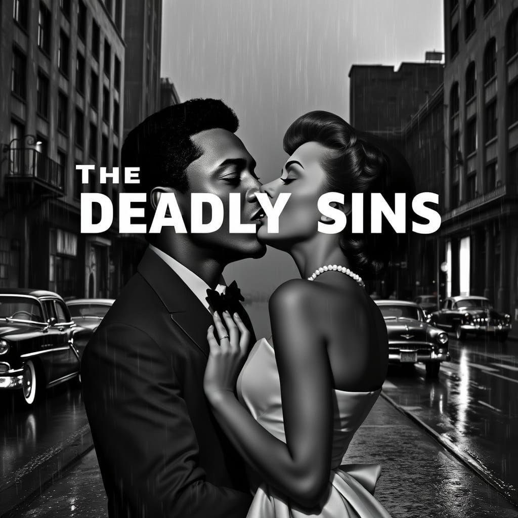 A 1950's Black and White movie poster