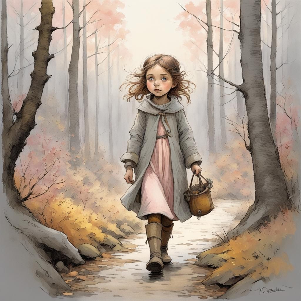 Girl in Woods: Jean-Baptiste Monge Style